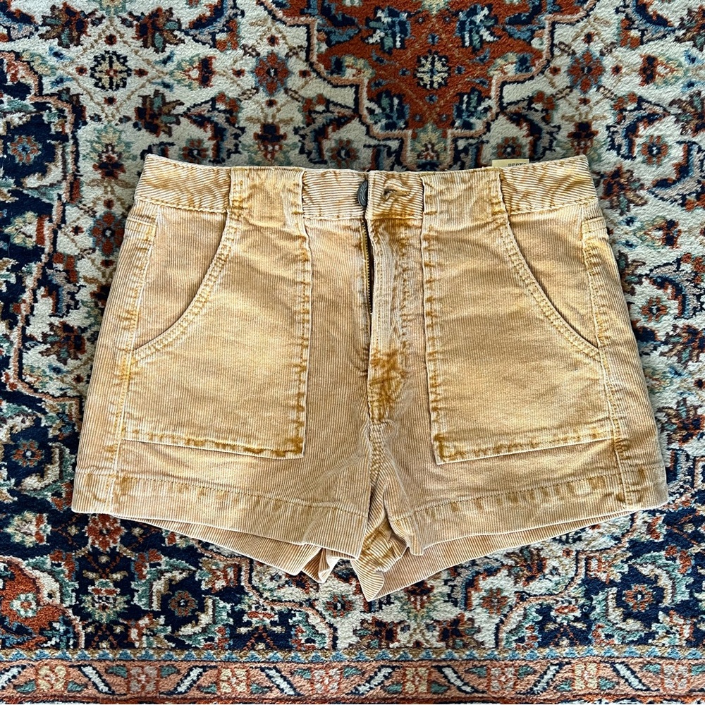 American Eagle Outfitters Tan Corduroy Women Shorts